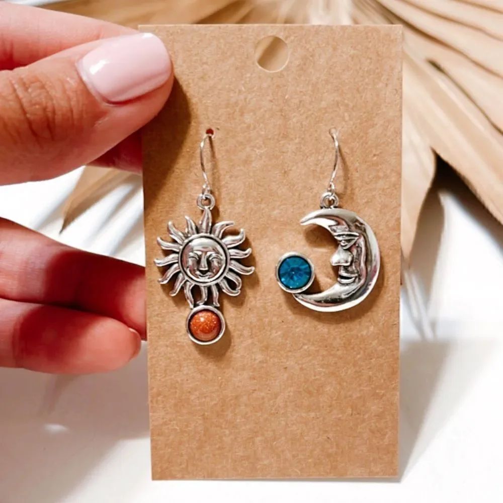 Moon dangle earrings #1122
